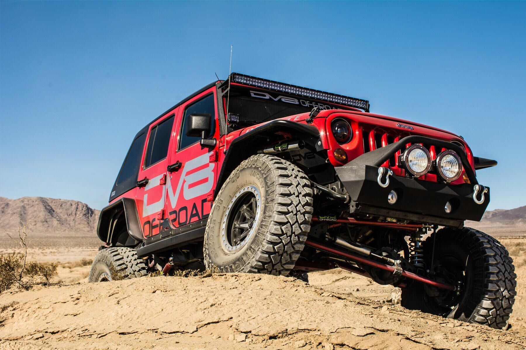 2007-2018 Jeep Wrangler JK Wide Fender Flares Front & Rear by DV8 Off-Road