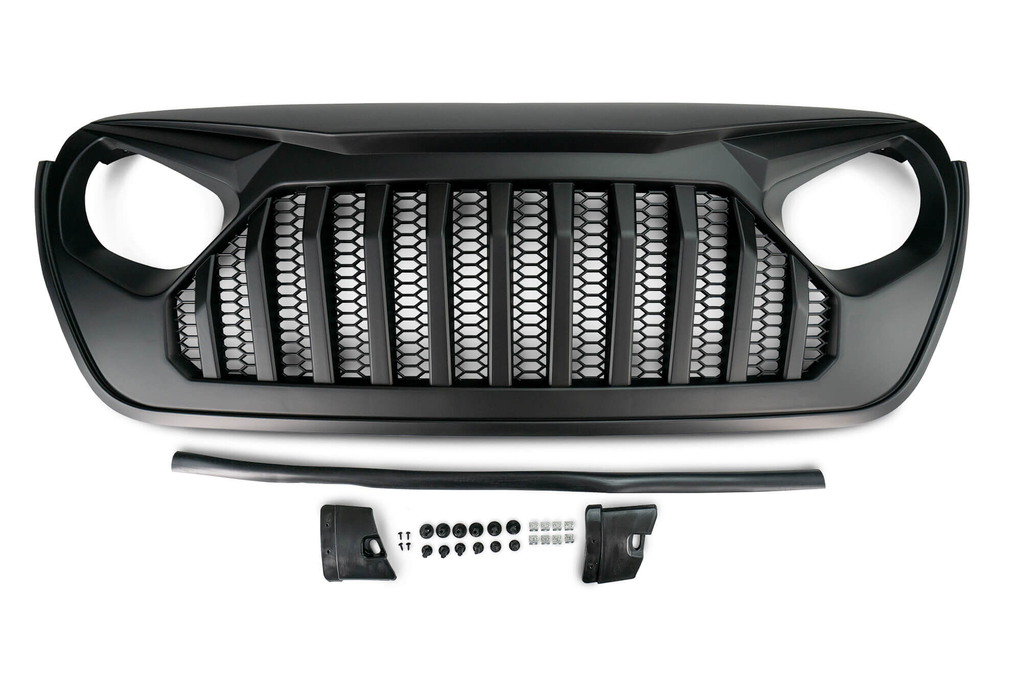 2018-2022 Jeep Wrangler JL & 2020-2022 JT Replacement Grille Black by DV8 Off-Road