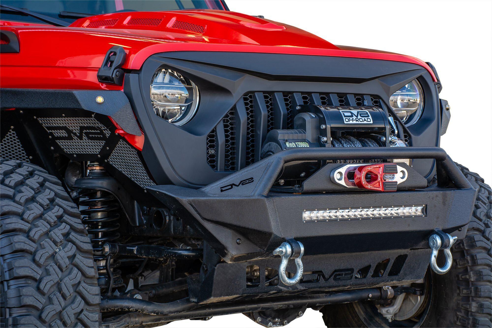 2018-2022 Jeep Wrangler JL & 2020-2022 JT Replacement Grille Black by DV8 Off-Road