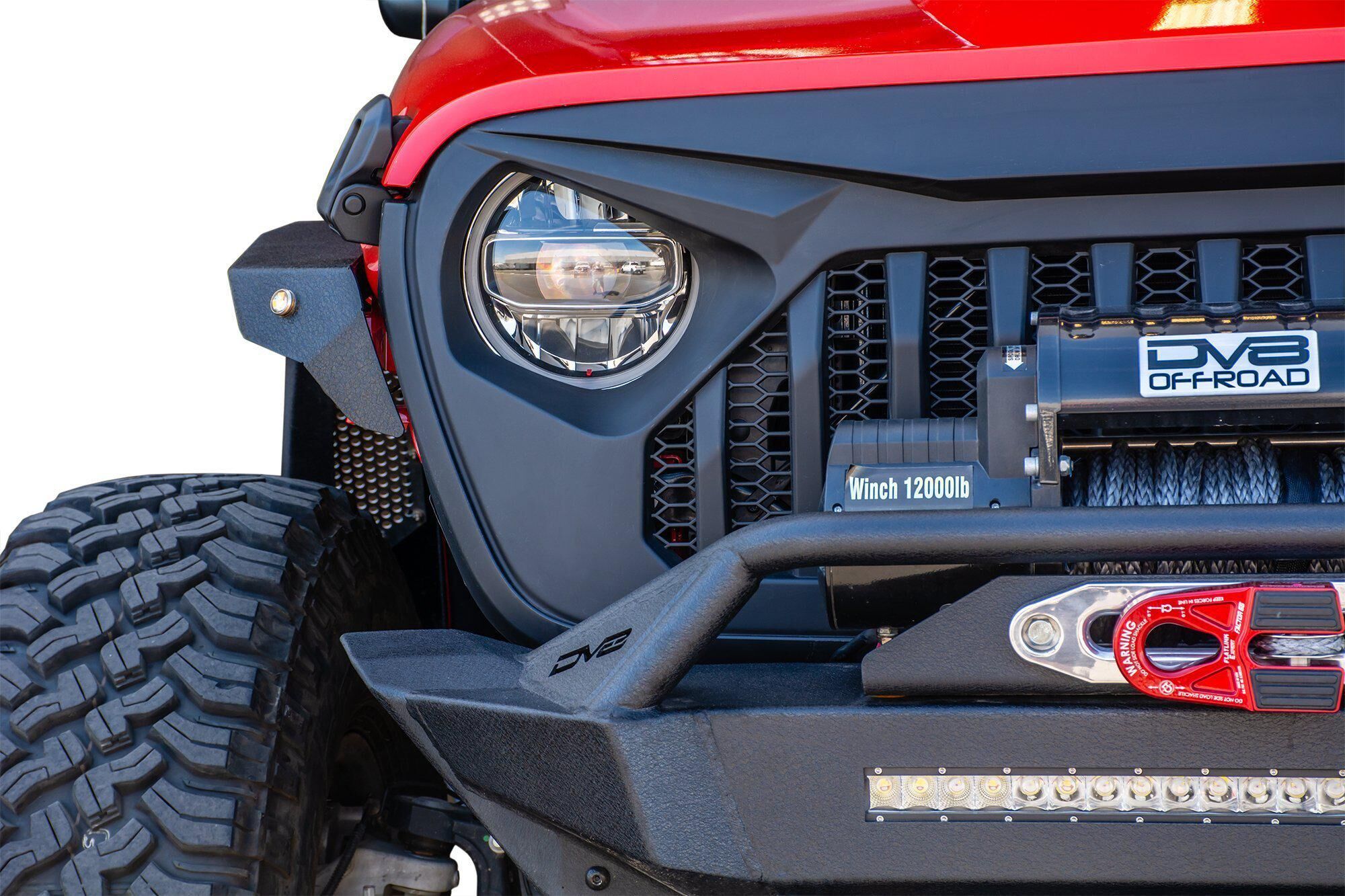 2018-2022 Jeep Wrangler JL & 2020-2022 JT Replacement Grille Black by DV8 Off-Road