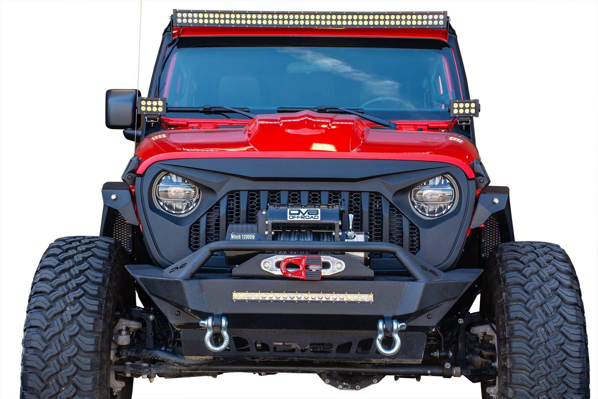 2018-2022 Jeep Wrangler JL & 2020-2022 JT Replacement Grille Black by DV8 Off-Road