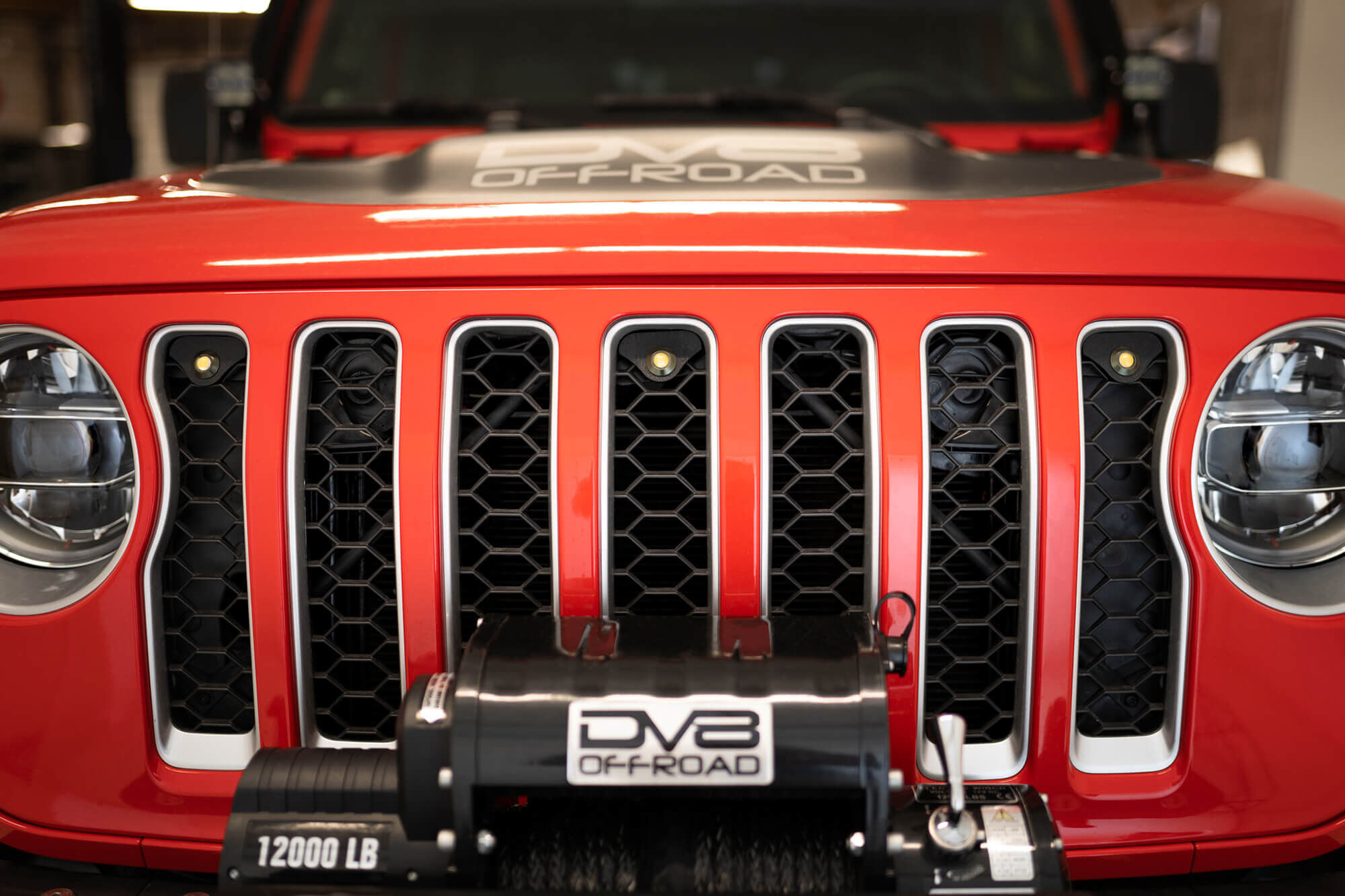 2018-202022 Jeep Wrangler JL Amber Grille Lights by DV8 Off-Road