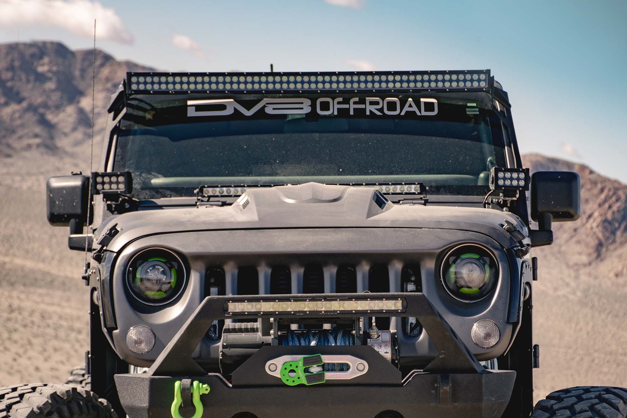 2007-2018 Jeep Wrangler JK Heat Dispersion Hood by DV8 Off-Road