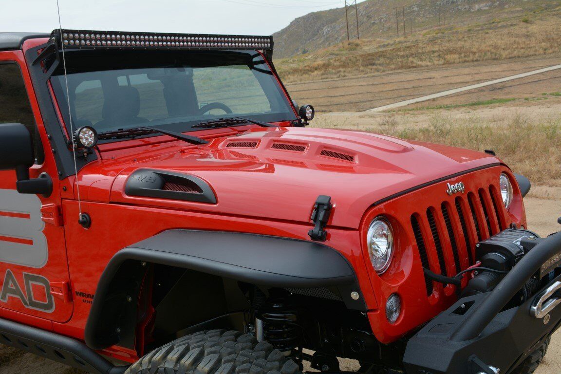 2007-2018 Jeep Wrangler JK Heat Dispersion Hood by DV8 Off-Road