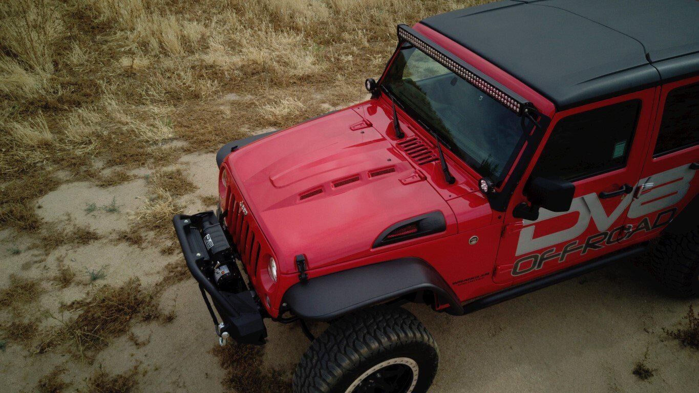 2007-2018 Jeep Wrangler JK Heat Dispersion Hood by DV8 Off-Road
