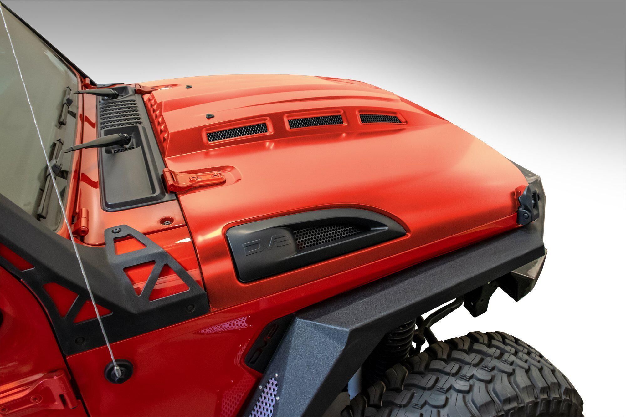 2018-2022 Jeep Wrangler JL & 2020-2022 Jeep Gladiator JT Heat Dispersion Hood by DV8 Off-Road