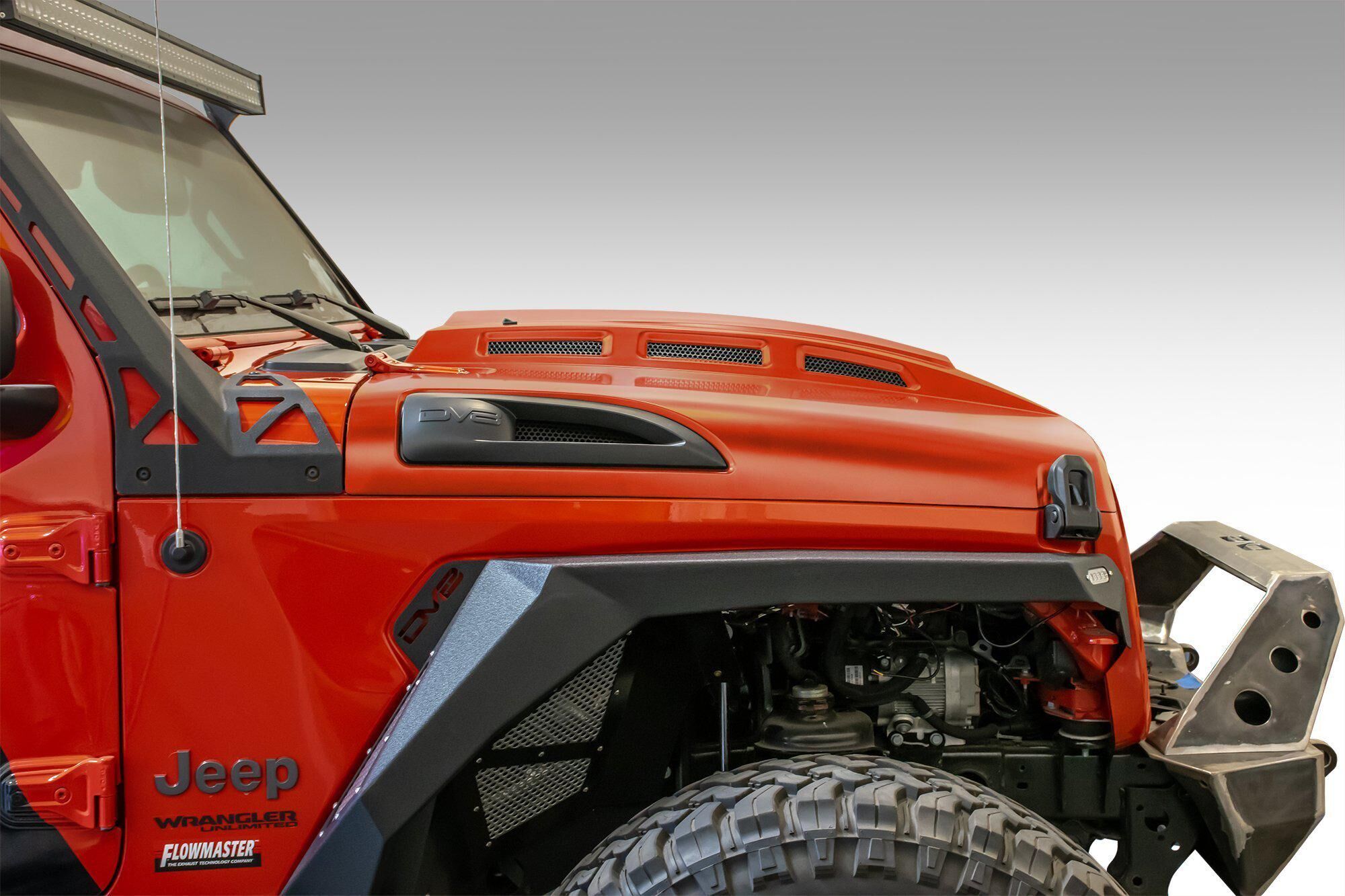 2018-2022 Jeep Wrangler JL & 2020-2022 Jeep Gladiator JT Heat Dispersion Hood by DV8 Off-Road