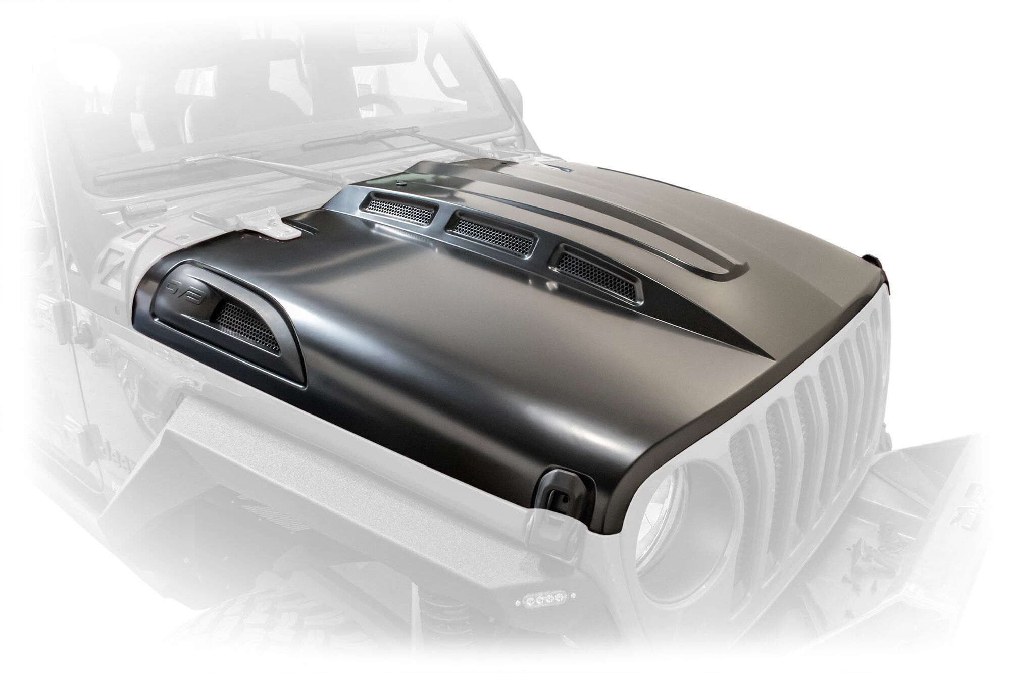 2018-2022 Jeep Wrangler JL & 2020-2022 Jeep Gladiator JT Heat Dispersion Hood by DV8 Off-Road - HDMBJL-01