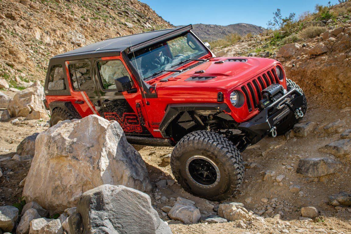 2018-2022 Jeep Wrangler JL & 2020-2022 JT Rubicon Replica Hood by DV8 Off-Road
