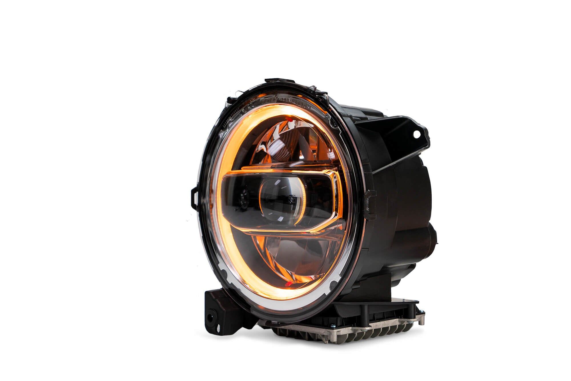 2018-2022 Jeep Wrangler JL & 2020-2022 JT Led Headlights Chrome by DV8 Off-Road