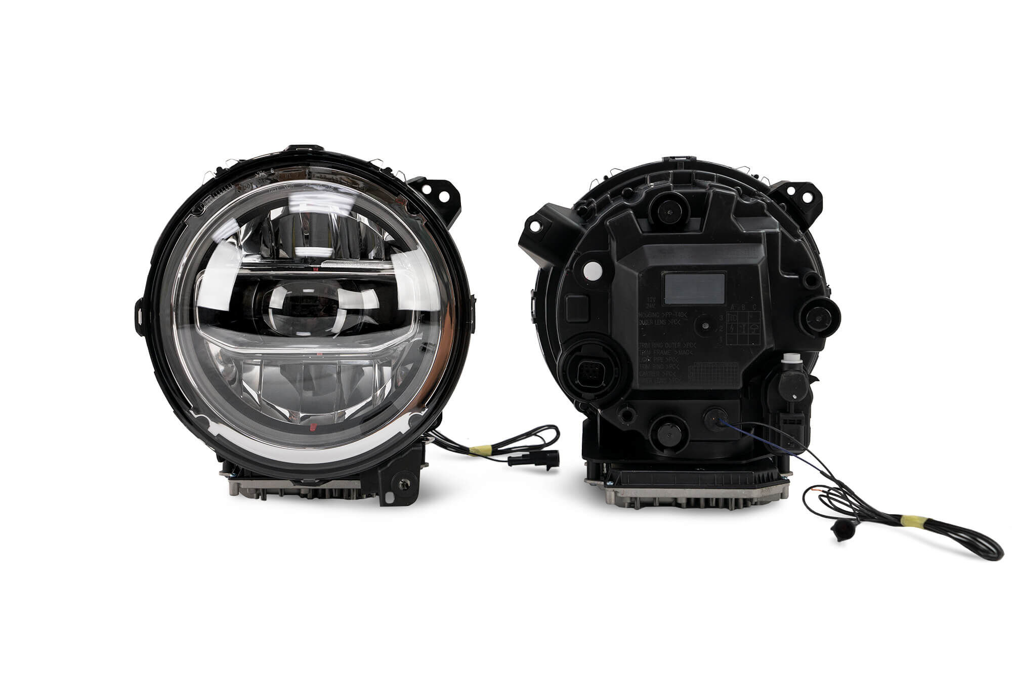 2018-2022 Jeep Wrangler JL & 2020-2022 JT Led Headlights Chrome by DV8 Off-Road