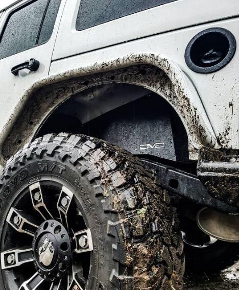 2007-2018 Jeep Wrangler JK Rear Inner Fenders Black by DV8 Off-Road