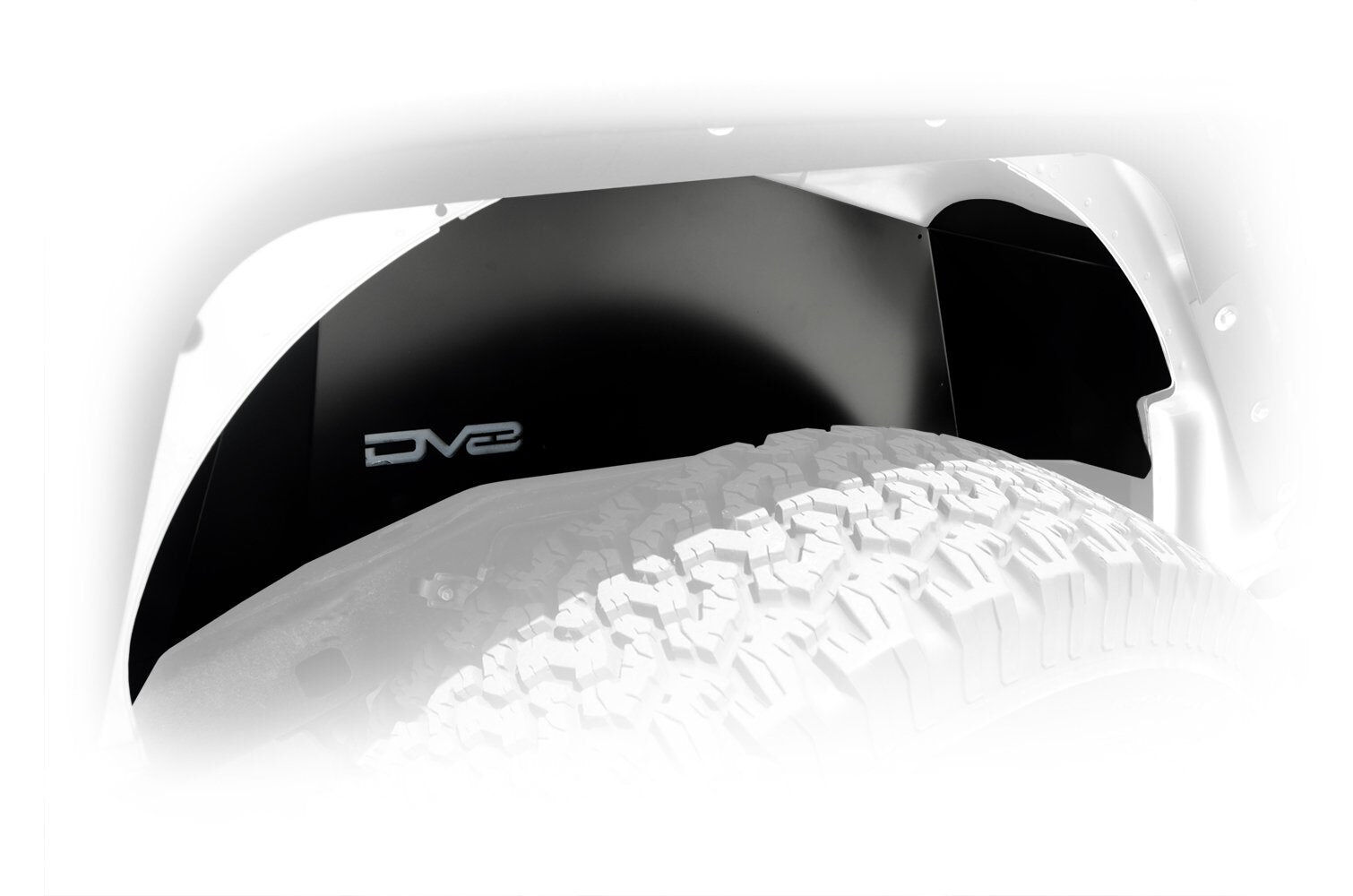 2007-2018 Jeep Wrangler JK Rear Inner Fenders Black by DV8 Off-Road - INFEND-01RB