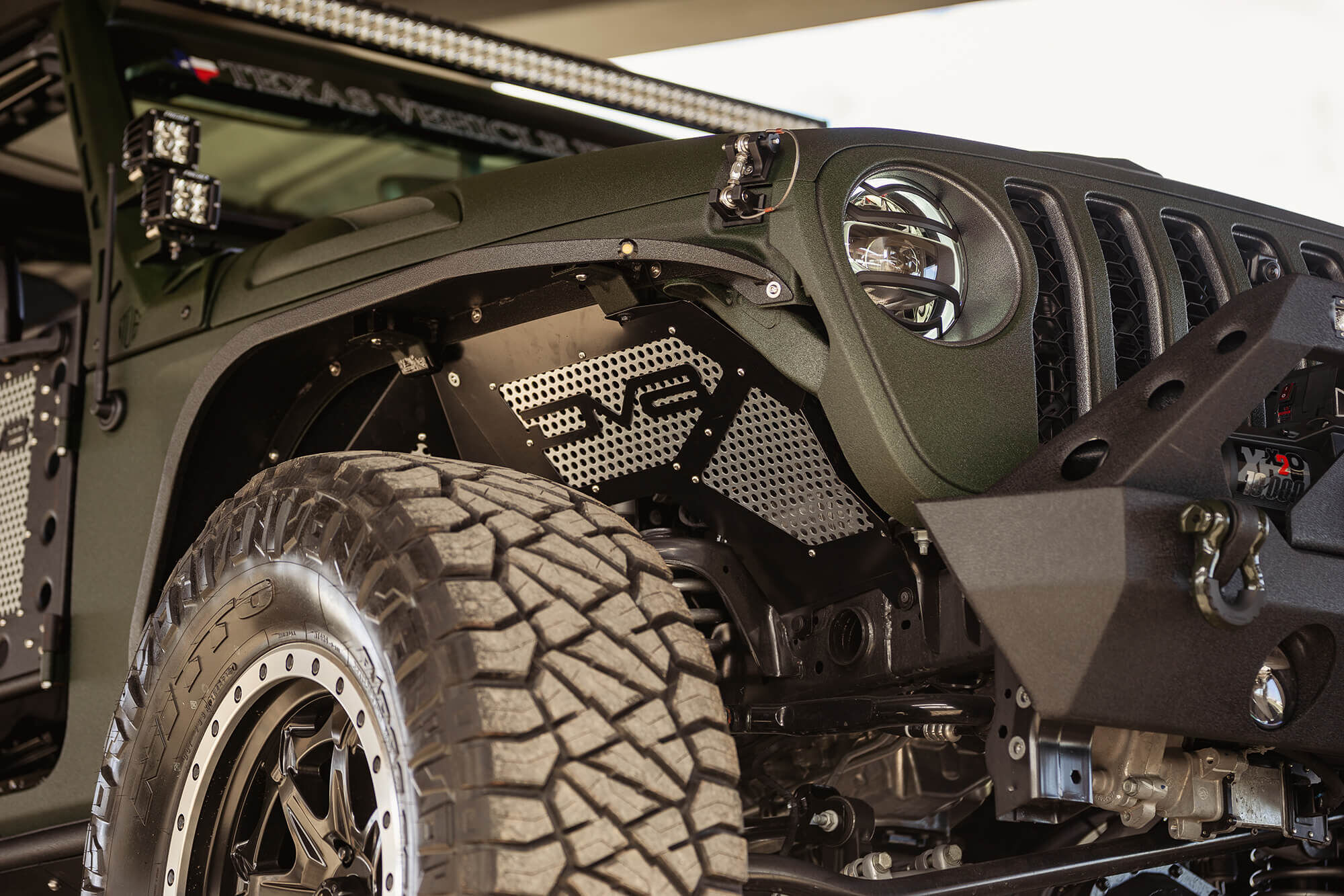 2018-2022 Jeep Wrangler JL & 2020-2022 JT Front Inner Fenders Black Or Raw by DV8 Off-Road