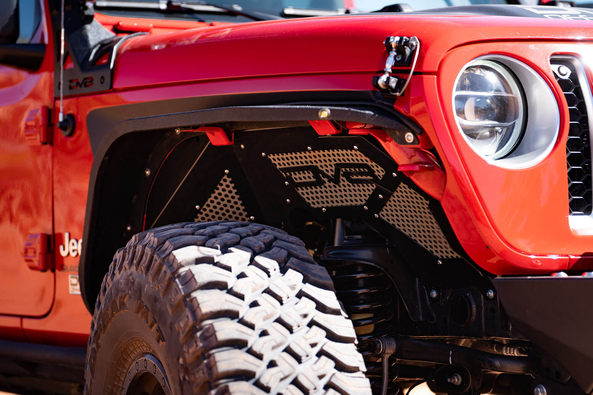 2018-2022 Jeep Wrangler JL & 2020-2022 JT Front Inner Fenders Black Or Raw by DV8 Off-Road