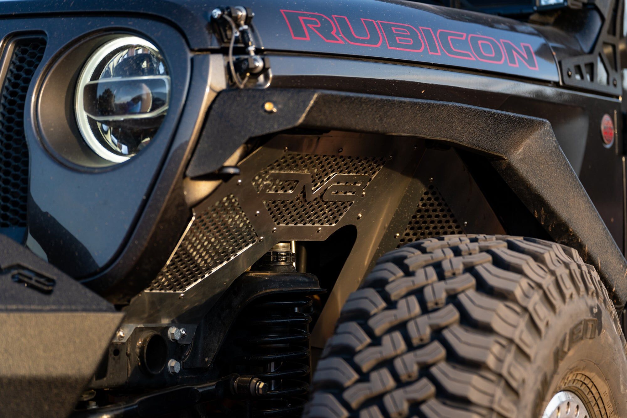 2018-2022 Jeep Wrangler JL & 2020-2022 JT Front Inner Fenders Black Or Raw by DV8 Off-Road