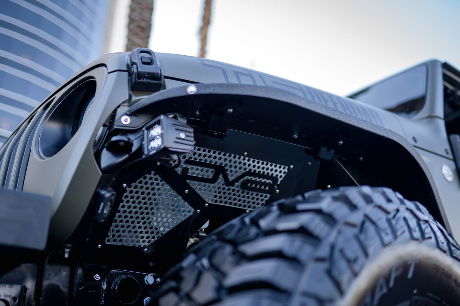 2018-2022 Jeep Wrangler JL & 2020-2022 JT Front Inner Fenders Black Or Raw by DV8 Off-Road