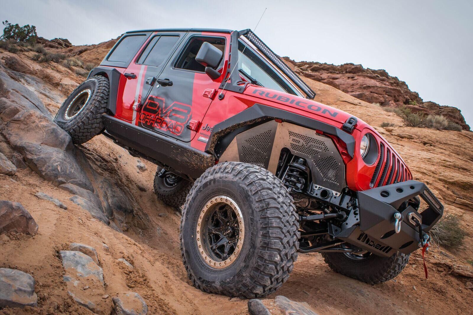 2018-2022 Jeep Wrangler JL & 2020-2022 JT Front Inner Fenders Black Or Raw by DV8 Off-Road