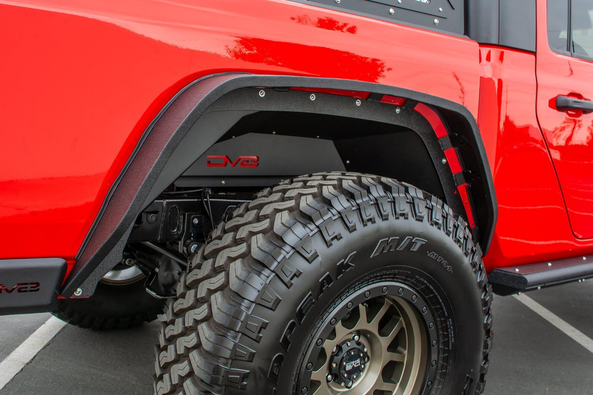 2020-2022 Jeep Gladiator JT Rear Inner Fenders Black by DV8 Off-Road