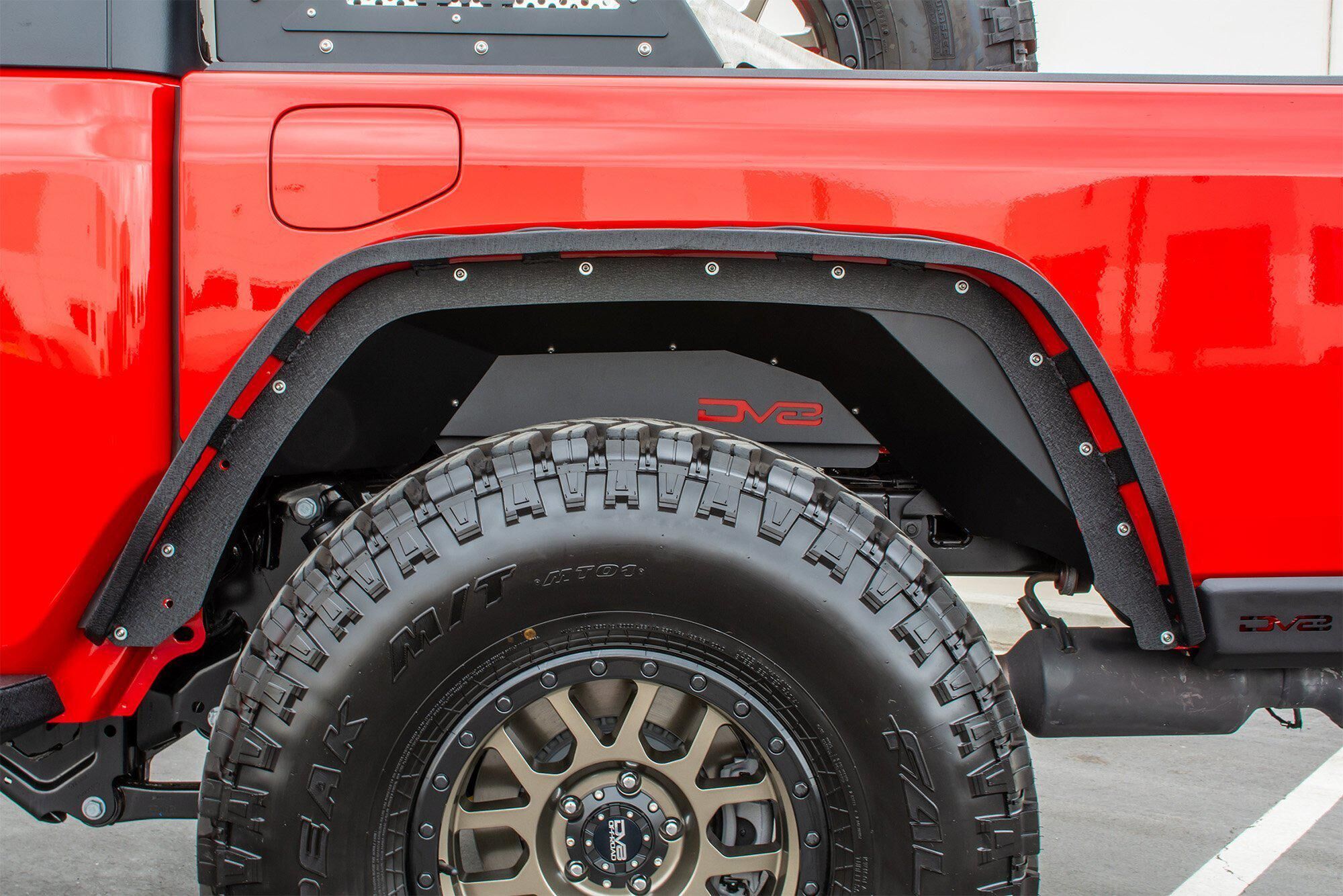 2020-2022 Jeep Gladiator JT Rear Inner Fenders Black by DV8 Off-Road