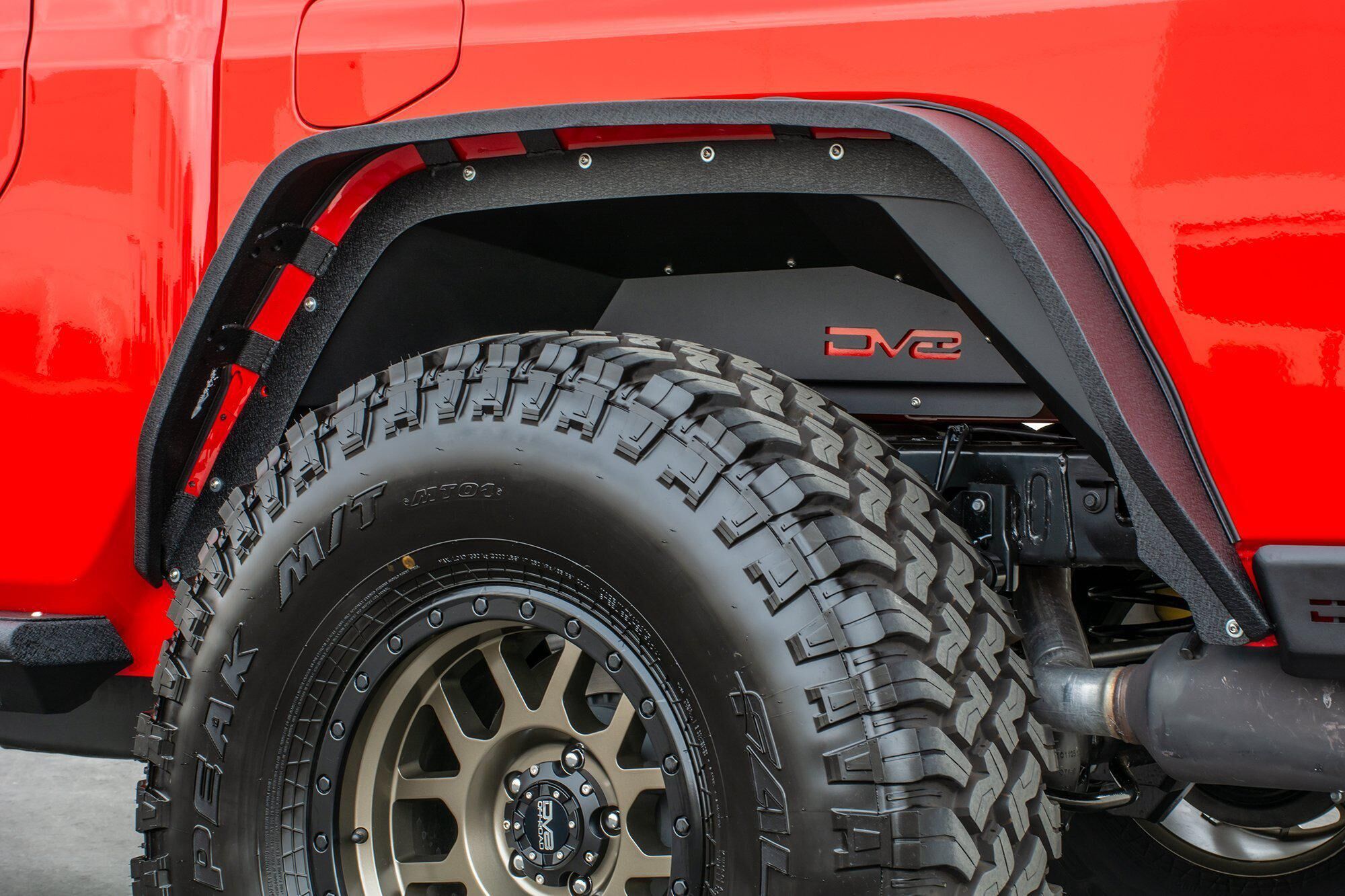 2020-2022 Jeep Gladiator JT Rear Inner Fenders Black by DV8 Off-Road