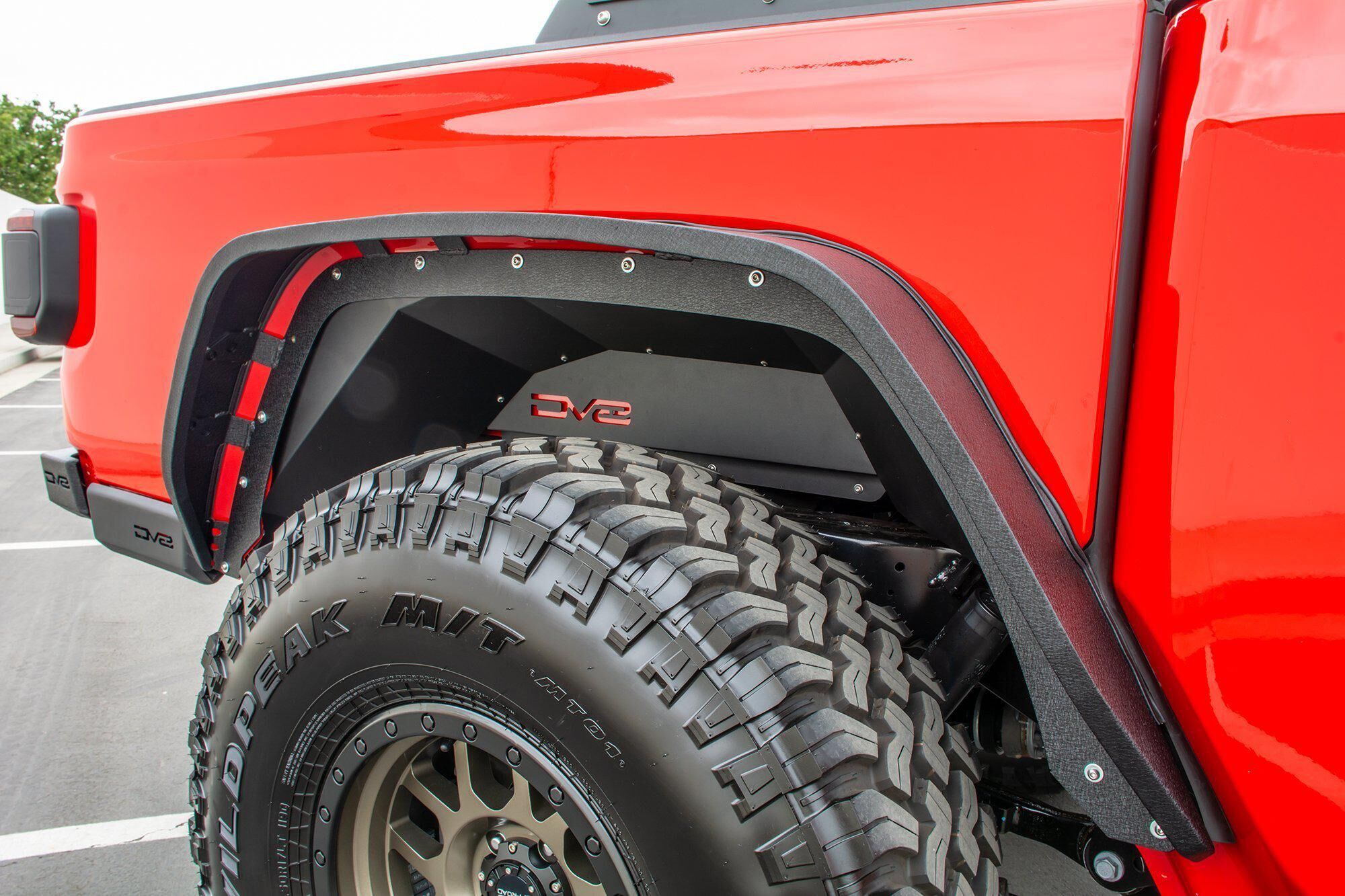 2020-2022 Jeep Gladiator JT Rear Inner Fenders Black by DV8 Off-Road