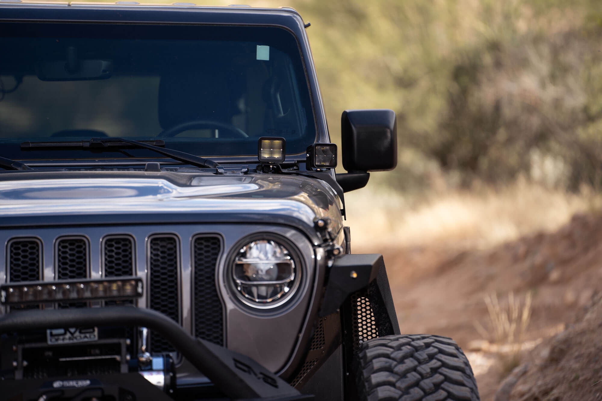 2018-2022 Jeep Wrangler JL & 2020-2022 Jeep Gladiator JT A-Pillar Dual Pod Light Mounts by DV8 Off-Road