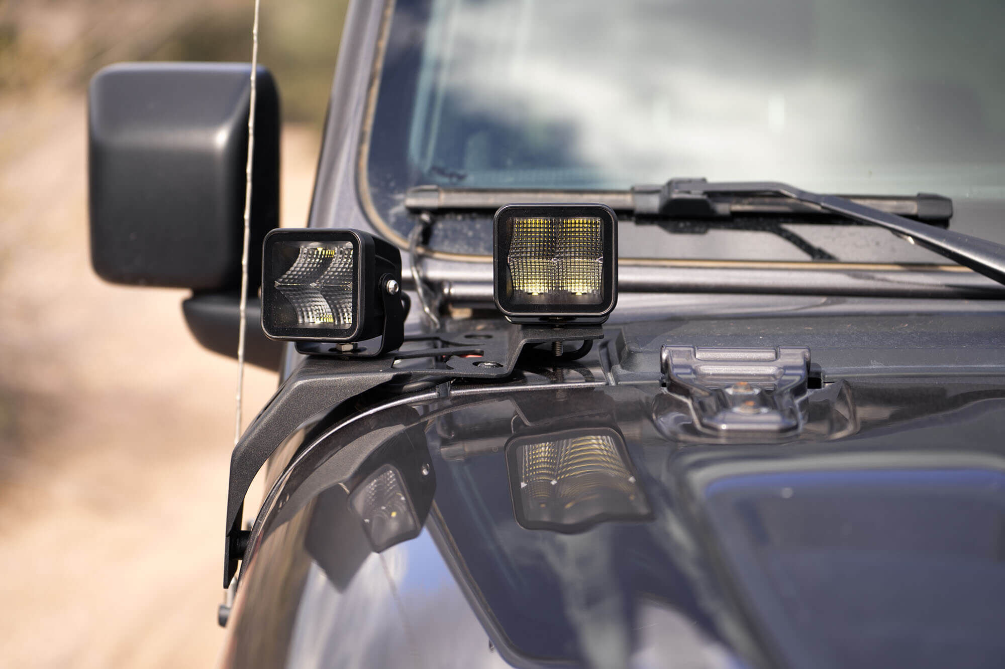 2018-2022 Jeep Wrangler JL & 2020-2022 Jeep Gladiator JT A-Pillar Dual Pod Light Mounts by DV8 Off-Road