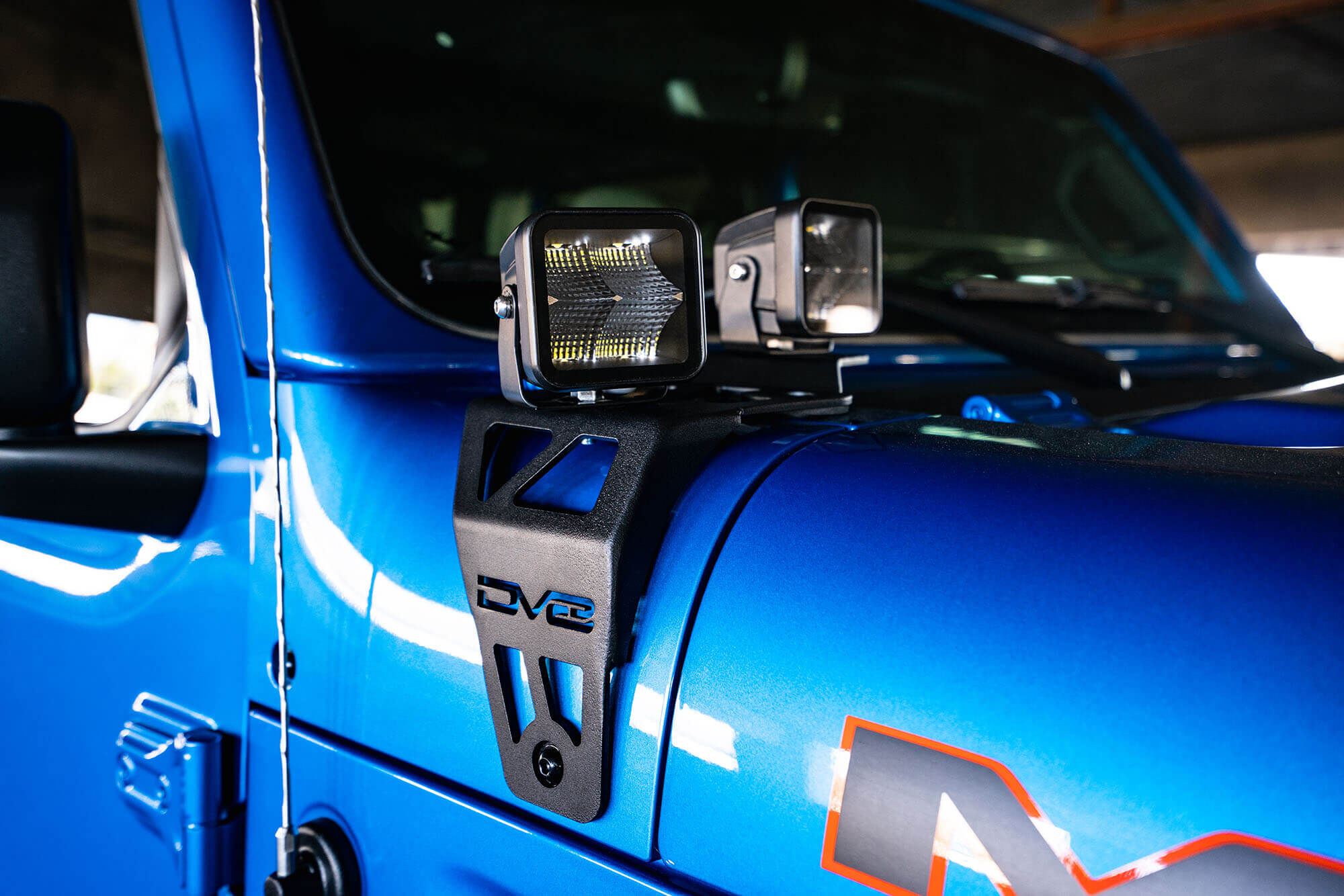 2020-2022 Jeep Wrangler JL 392 & Jeep Gladiator JT Mojave Edition Dual Pod Light Mounts by DV8 Off-Road