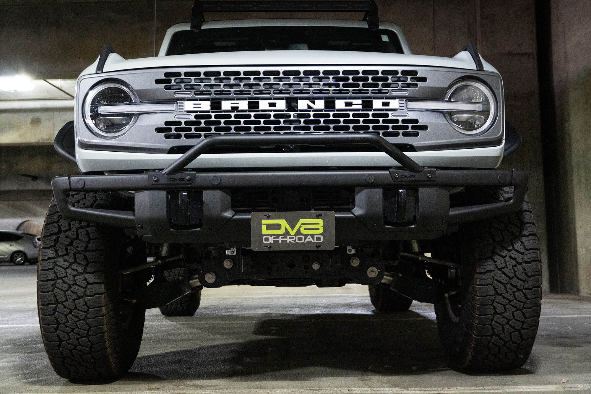 2021-2022 Ford Bronco Factory Front Bumper License Relocation Bracket Center by DV8 Off-Road