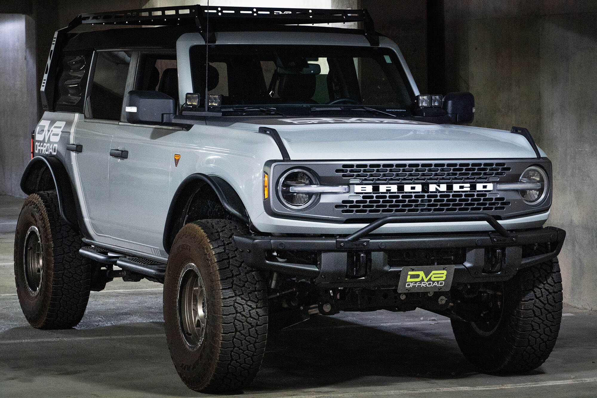 2021-2022 Ford Bronco Factory Front Bumper License Relocation Bracket Center by DV8 Off-Road