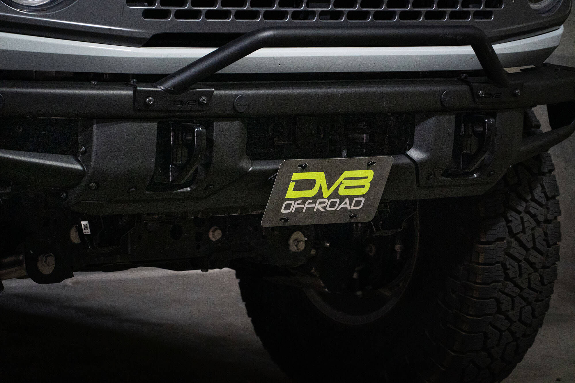 2021-2022 Ford Bronco Factory Front Bumper License Relocation Bracket Center by DV8 Off-Road