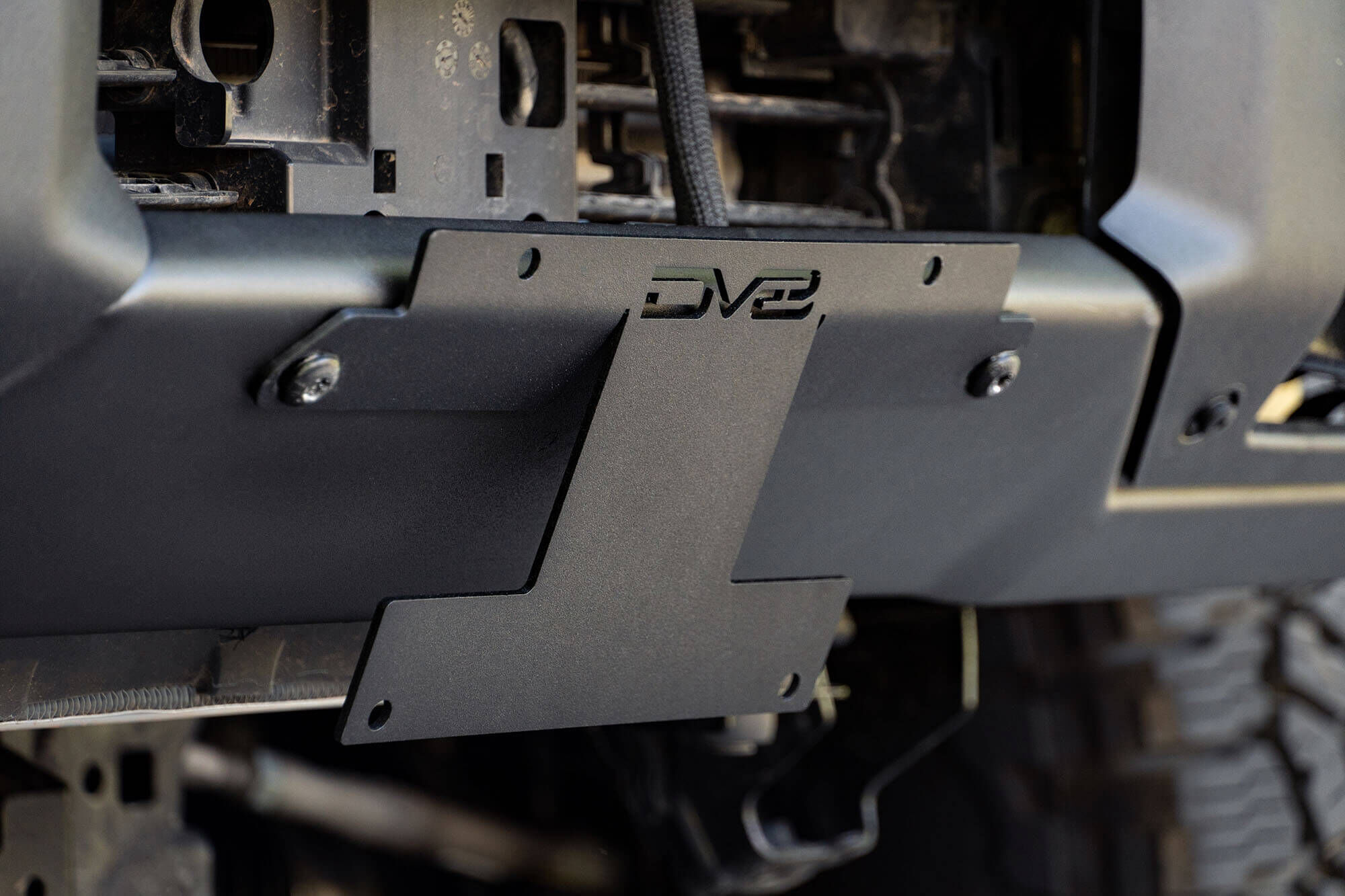 2021-2022 Ford Bronco Factory Front Bumper License Relocation Bracket Center by DV8 Off-Road