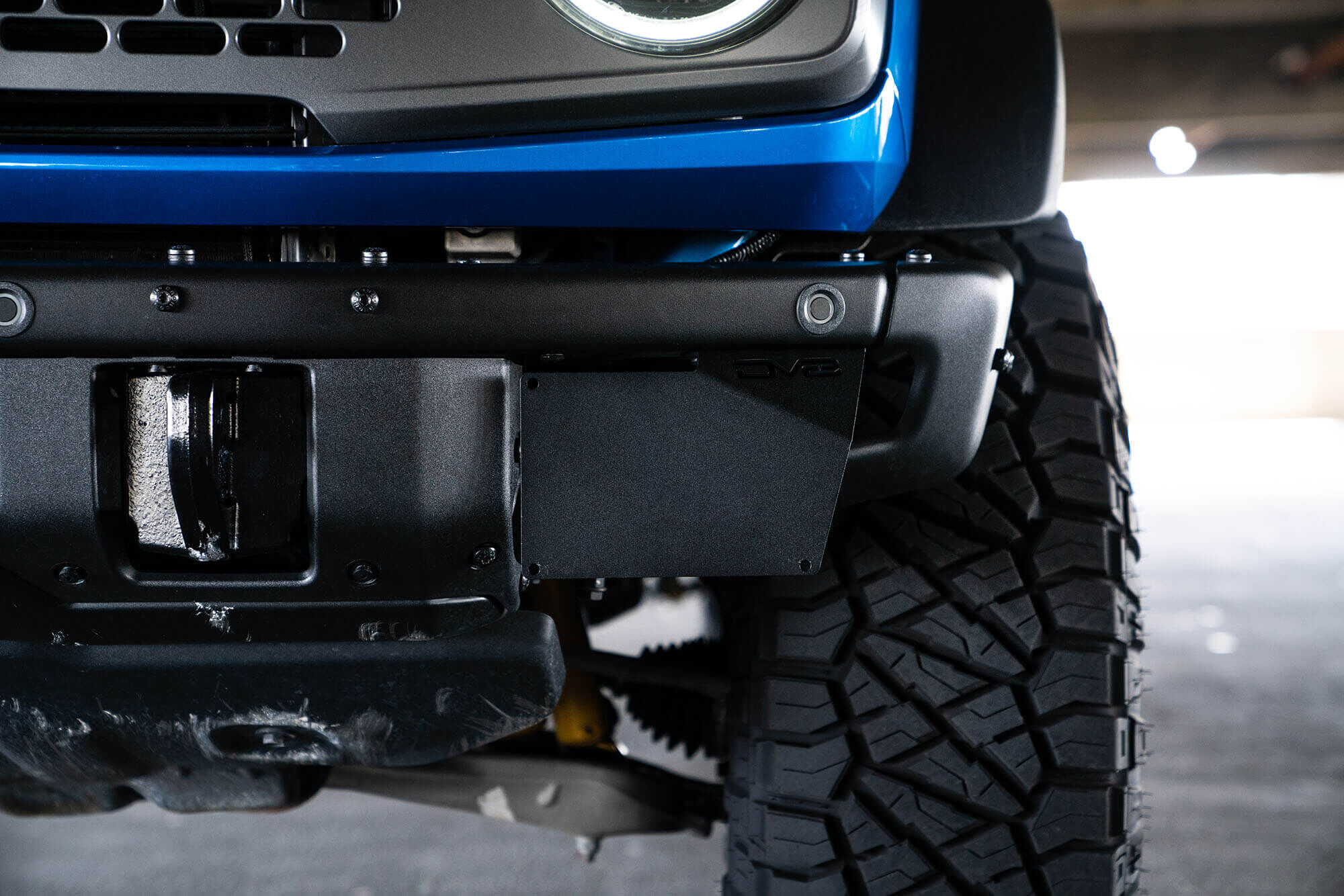 2021-2022 Ford Bronco Factory Front Bumper License Relocation Bracket Side by DV8 Off-Road