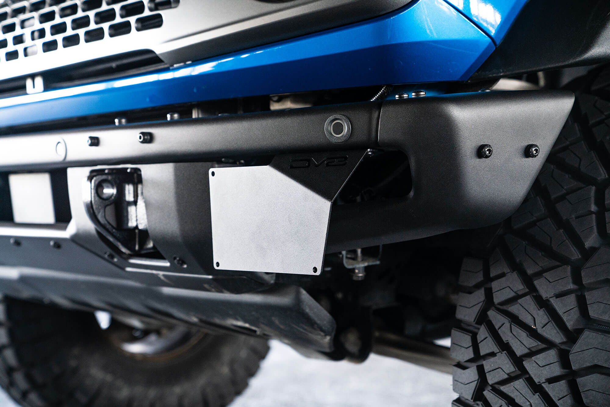 2021-2022 Ford Bronco Factory Front Bumper License Relocation Bracket Side by DV8 Off-Road