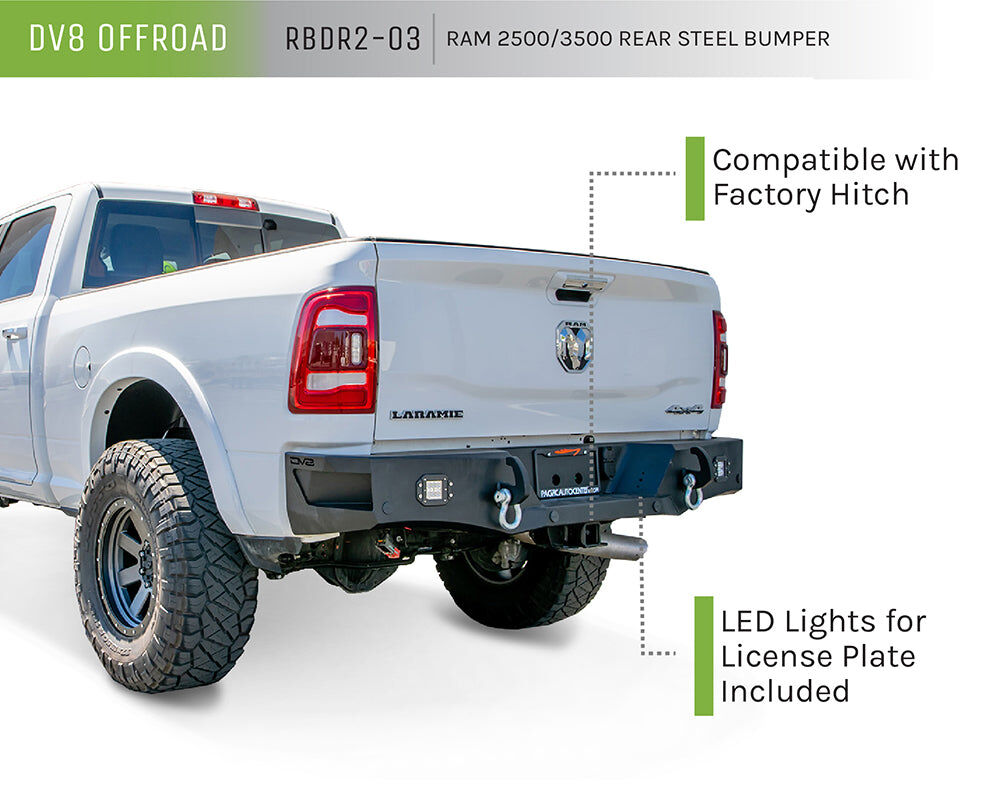 2010-2022 Ram 2500/3500 Rear Steel Bumper by DV8 Off-Road
