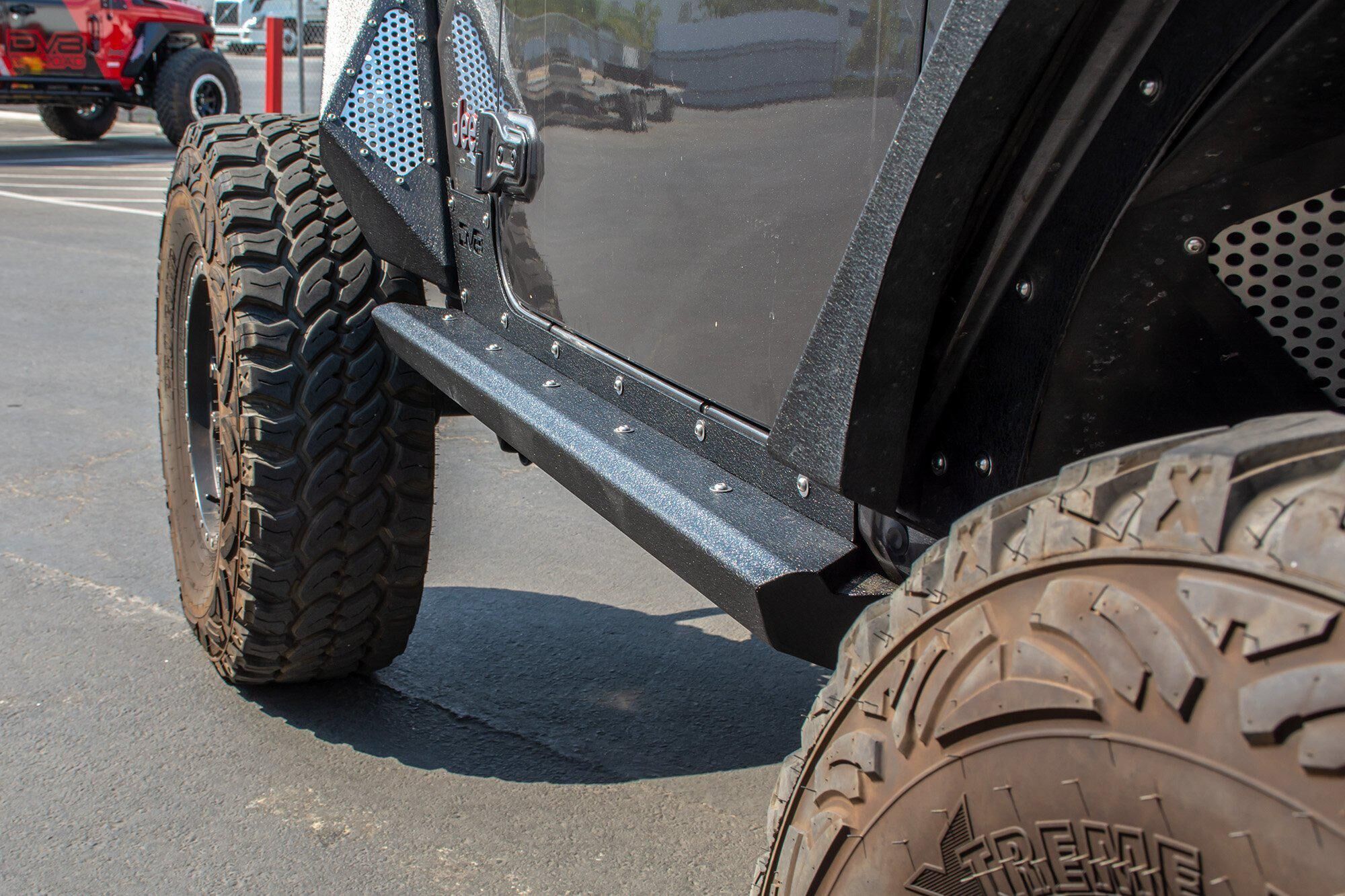 2018-2022 Jeep Wrangler JL 2-Door Rock Sliders With Rock Skins by DV8 Off-Road