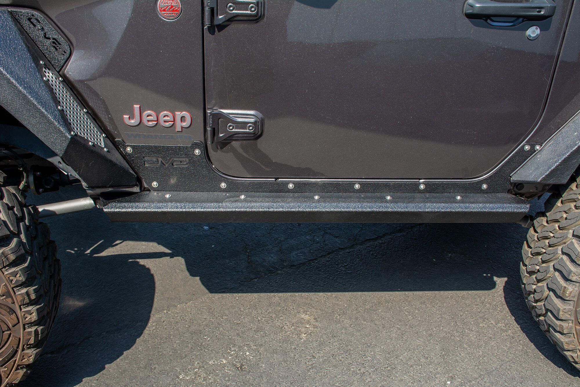 2018-2022 Jeep Wrangler JL 2-Door Rock Sliders With Rock Skins by DV8 Off-Road