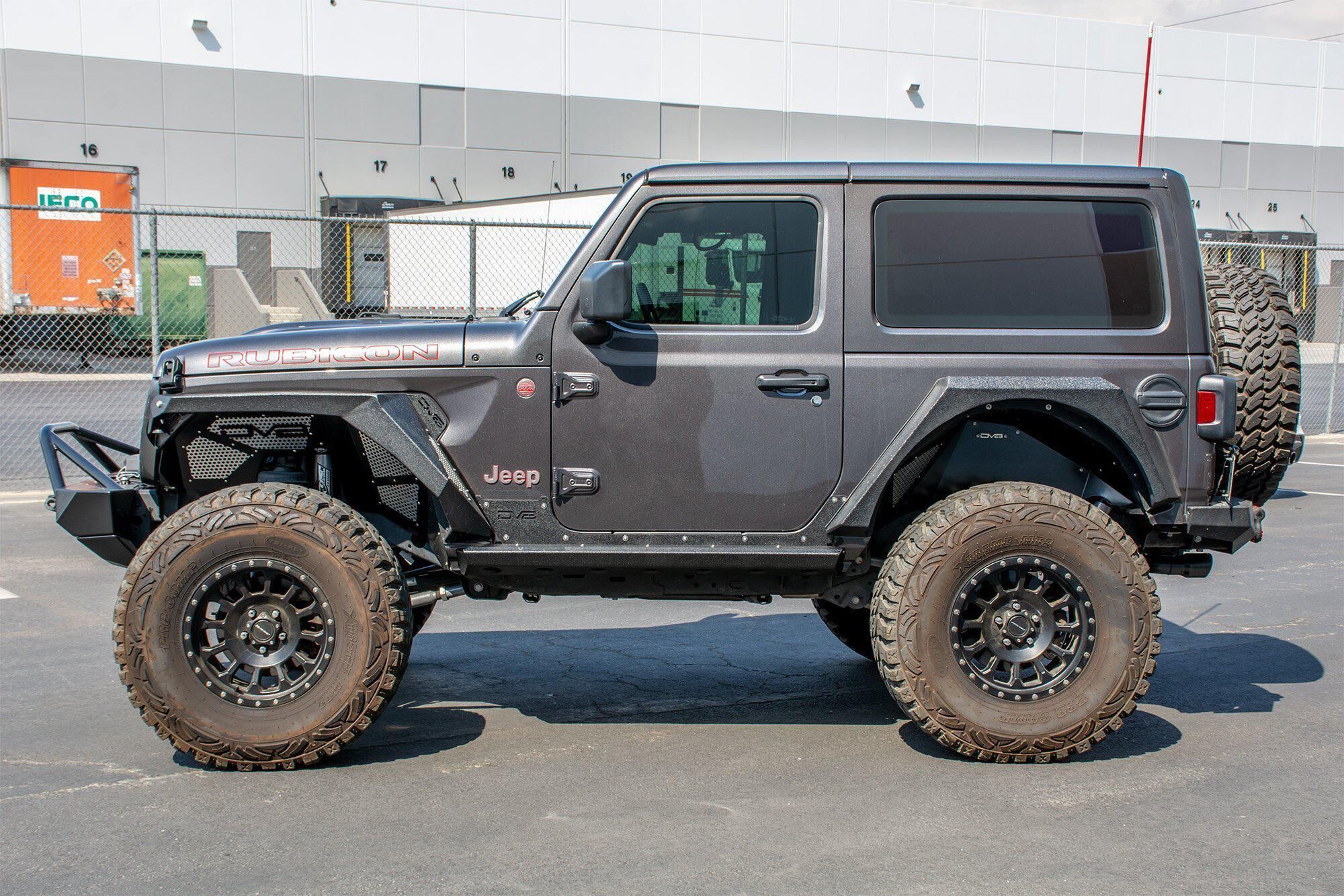 2018-2022 Jeep Wrangler JL 2-Door Rock Sliders With Rock Skins by DV8 Off-Road