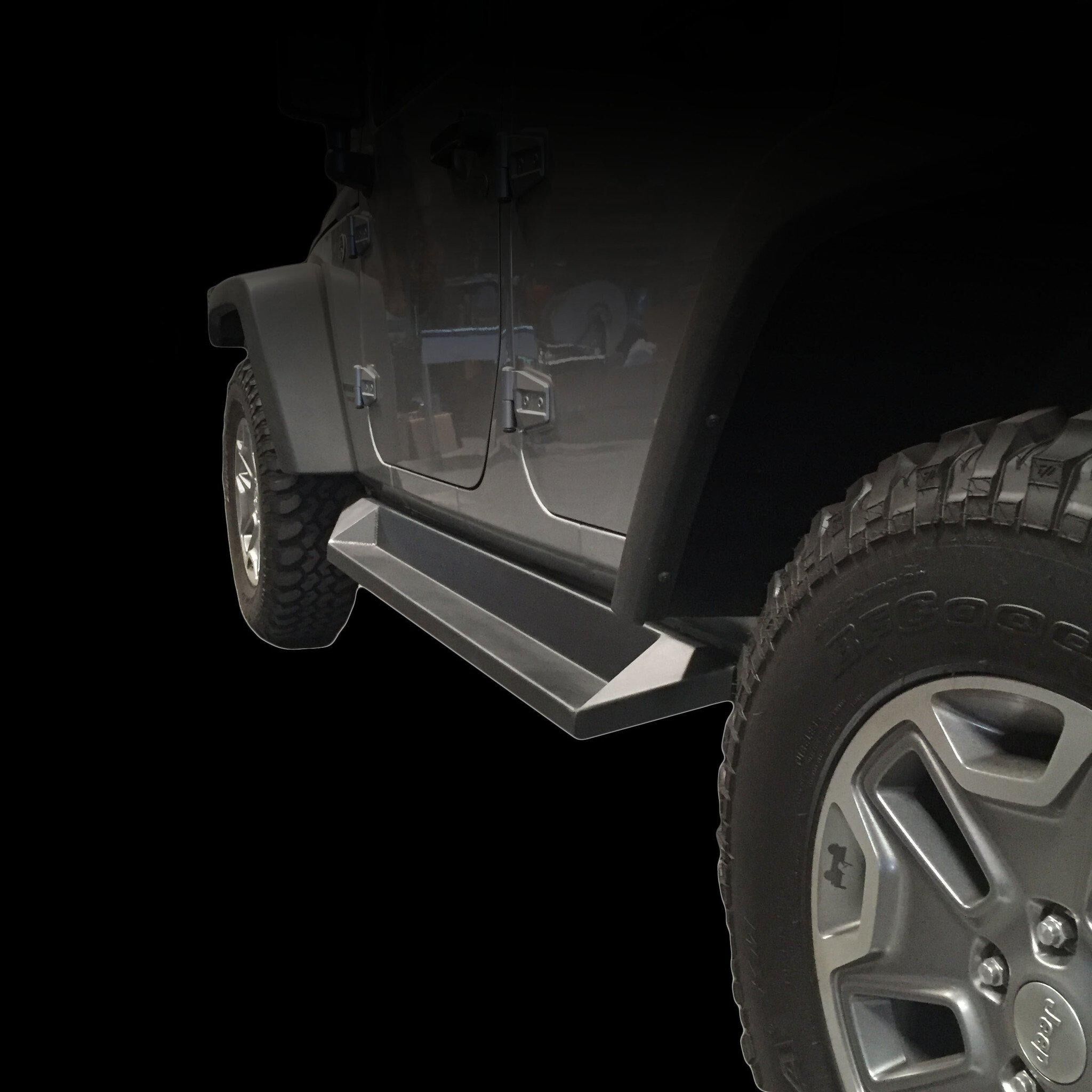 2007-2018 Jeep Wrangler JK 4-Door Plated Sliders by DV8 Off-Road