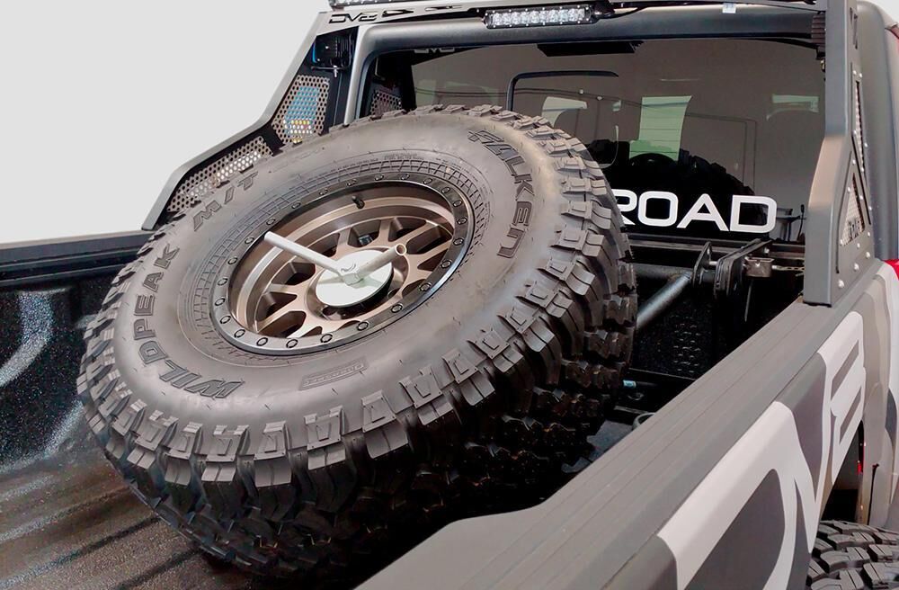 2020-2022 Jeep Gladiator JT Adjustable Tire Carrier by DV8 Off-Road