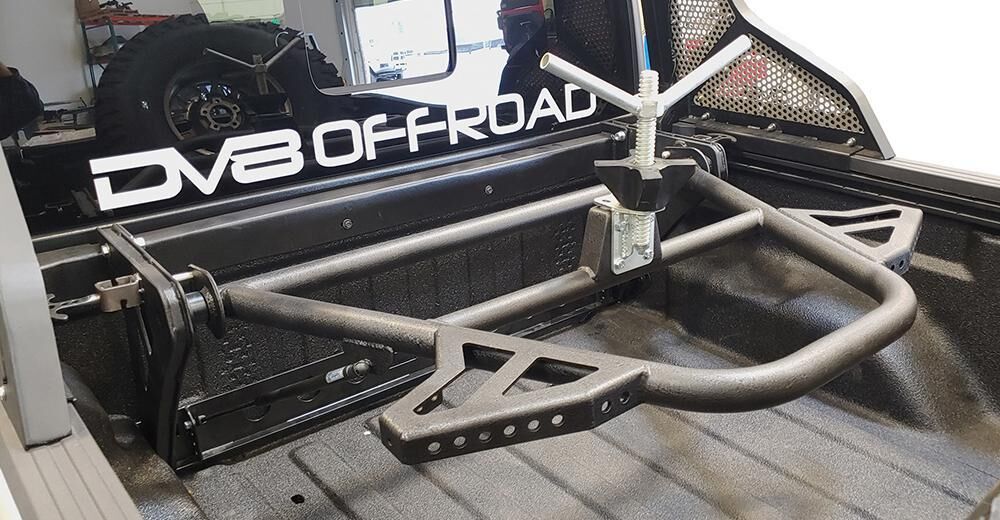 2020-2022 Jeep Gladiator JT Adjustable Tire Carrier by DV8 Off-Road