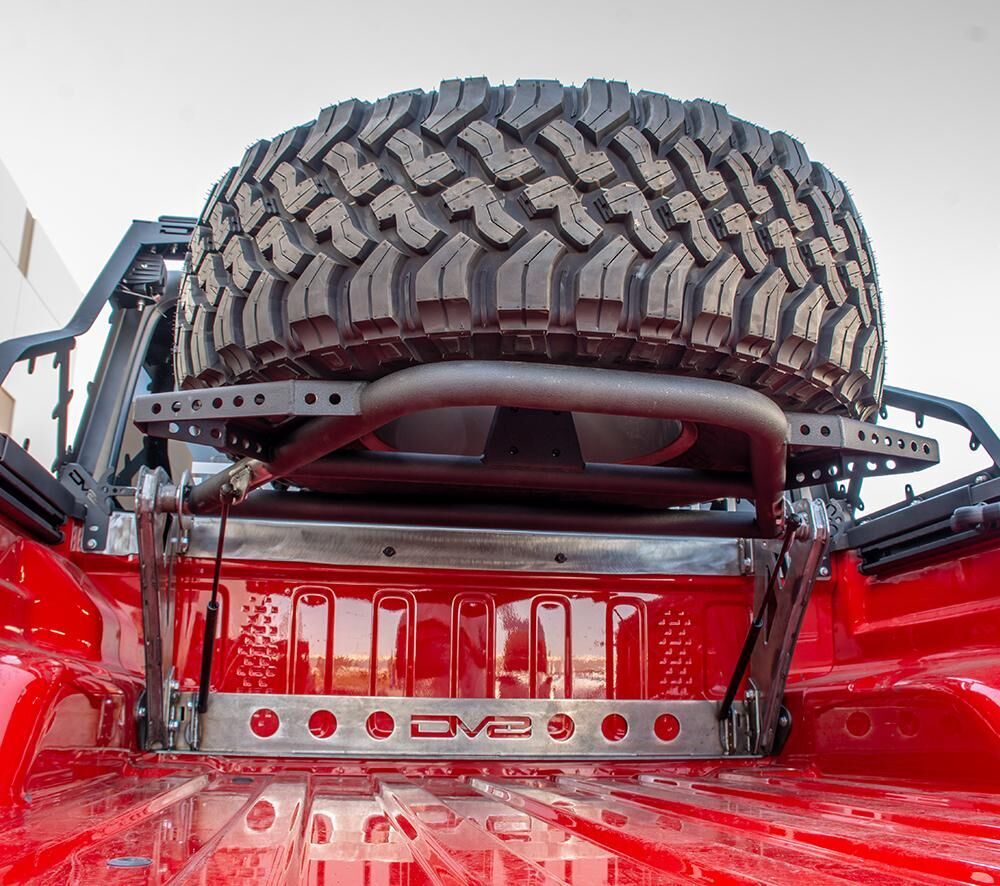 2020-2022 Jeep Gladiator JT Adjustable Tire Carrier by DV8 Off-Road