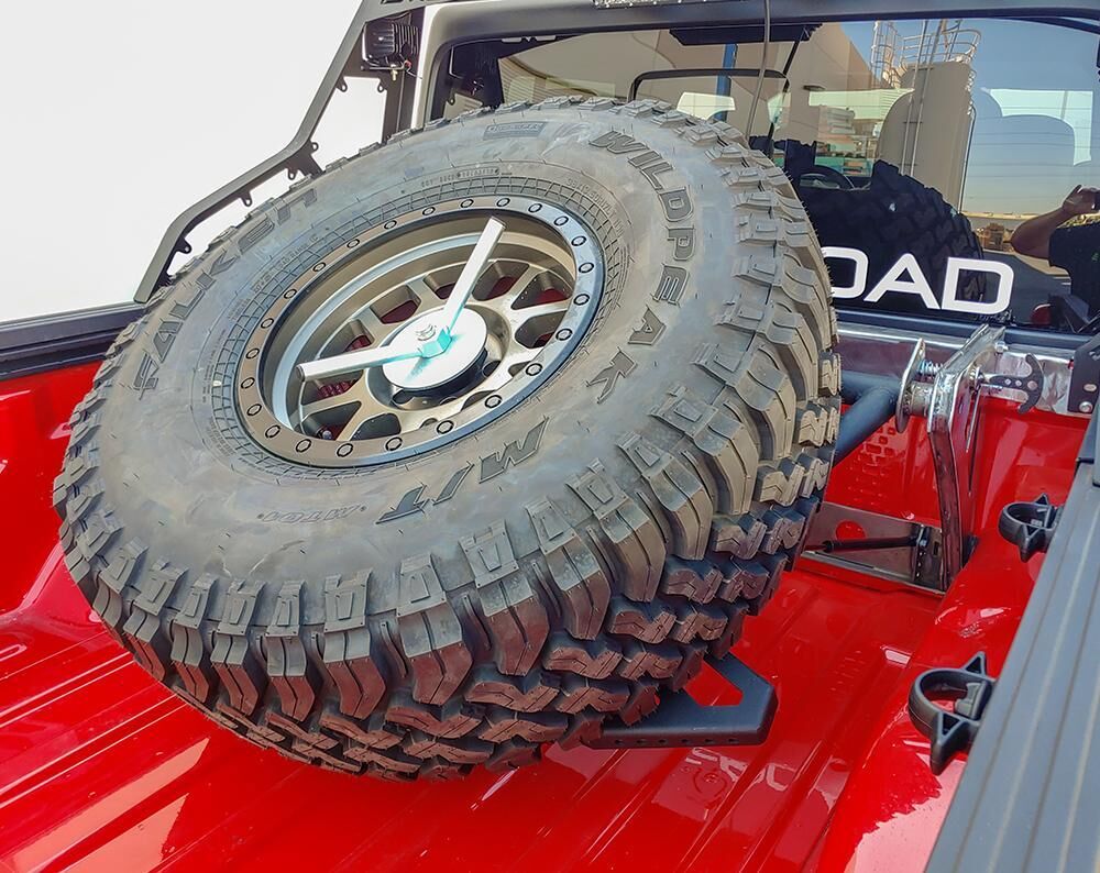 2020-2022 Jeep Gladiator JT Adjustable Tire Carrier by DV8 Off-Road