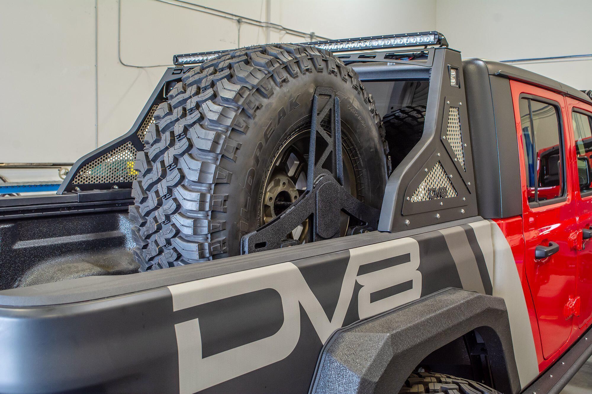 2020-2022 Jeep Gladiator JT Stand Up Spare Tire Mount by DV8 Off-Road