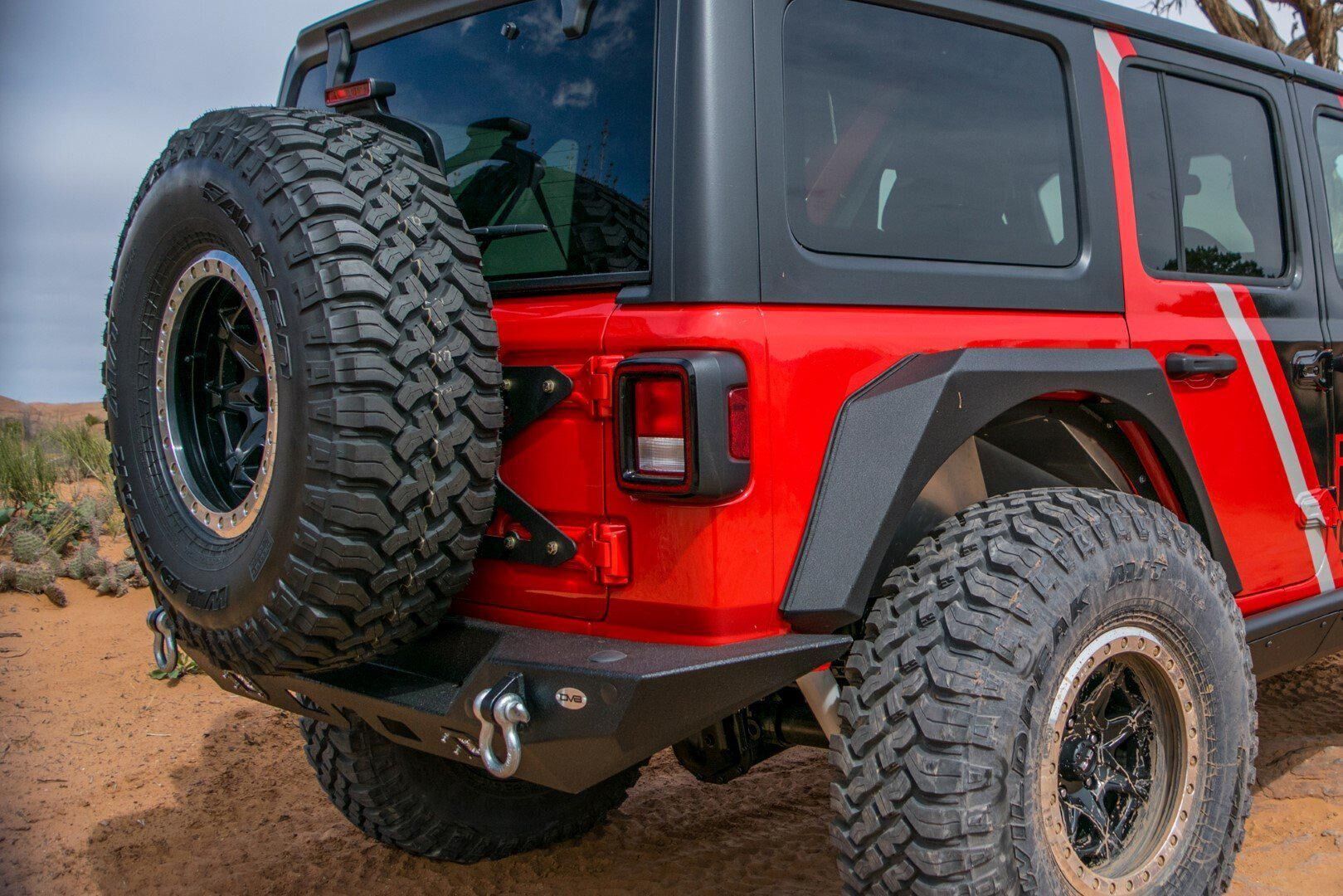 2018-2022 Jeep Wrangler JL Tailgate Mounted Tire Carrier by DV8 Off-Road