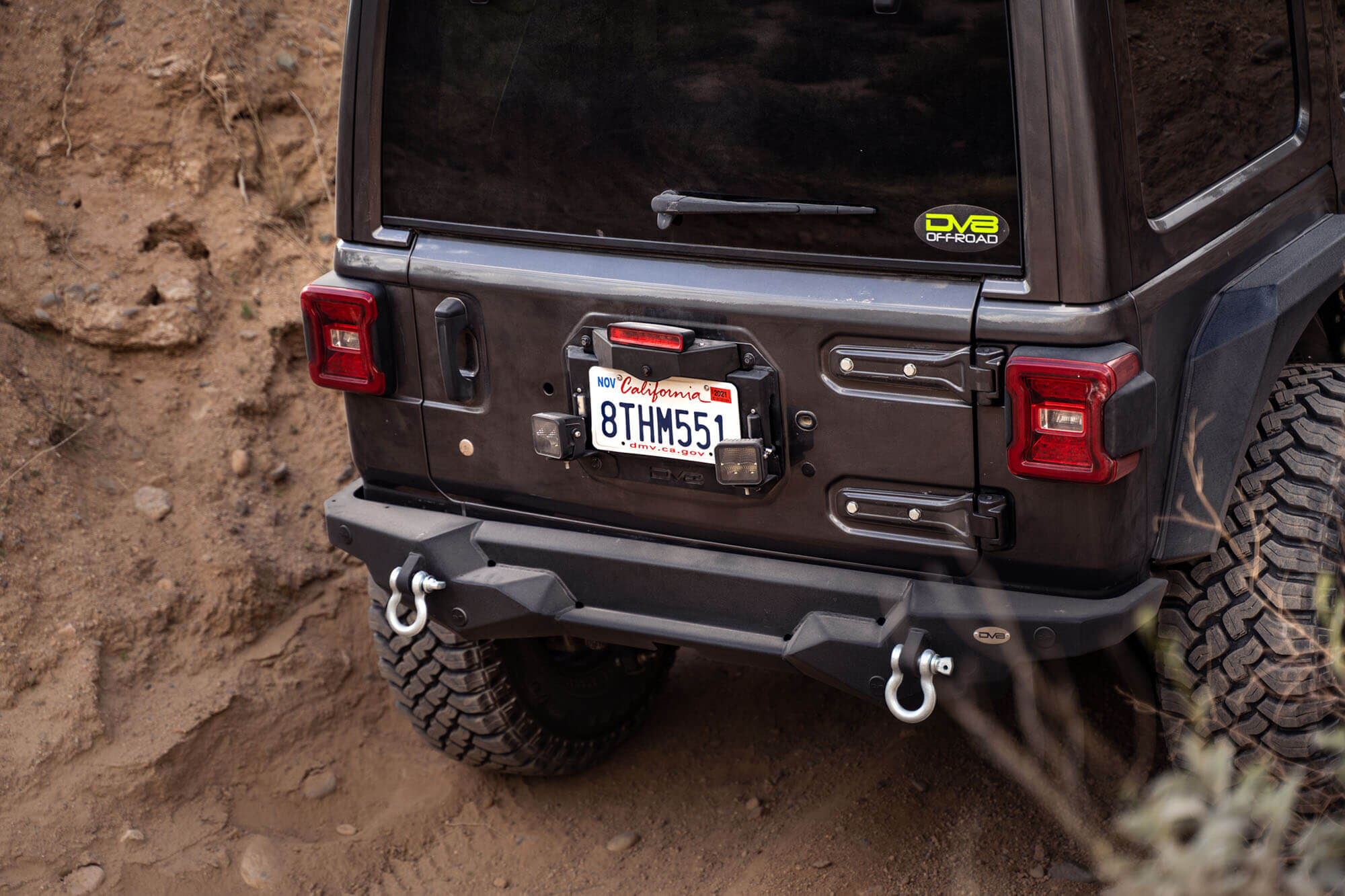 2018-2022 Jeep Wrangler JL Spare Tire Delete With Light Mounts by DV8 Off-Road