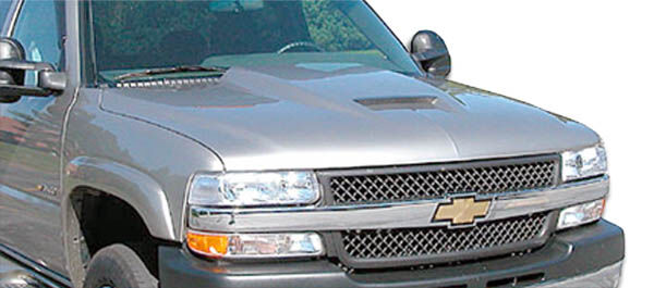 1999-2002 Chevy Silverado 2000-2006 Tahoe Suburban Duraflex Ram Air Hood - 1PC -