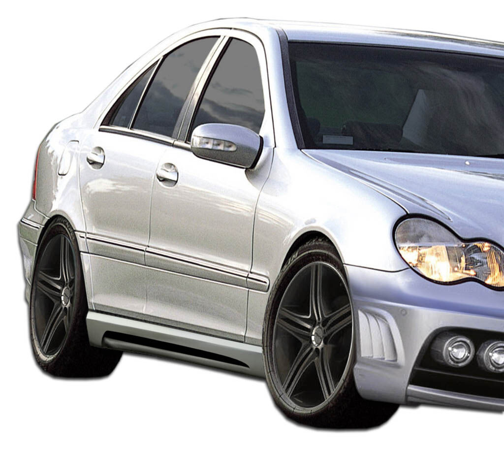 2001-2007 Mercedes C Class W203 Duraflex W-1 Side Skirts Rocker Panels - 2PC - 1