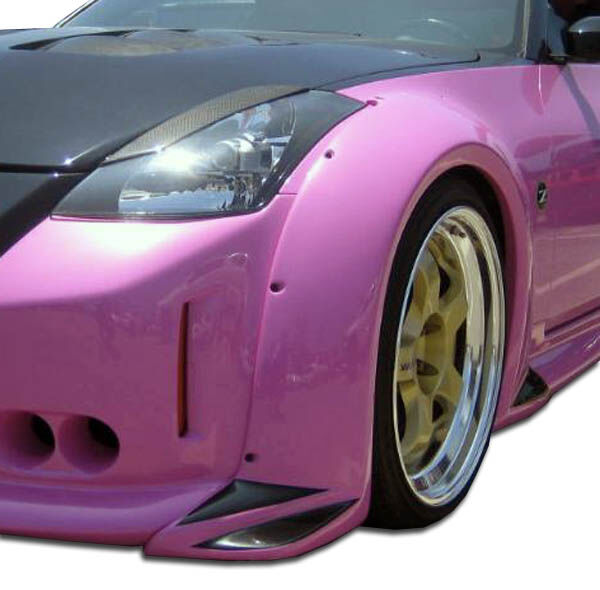 2003-2008 Nissan 350Z Duraflex Vader 3 Wide Body Front Fender Flares - 2PC - 102